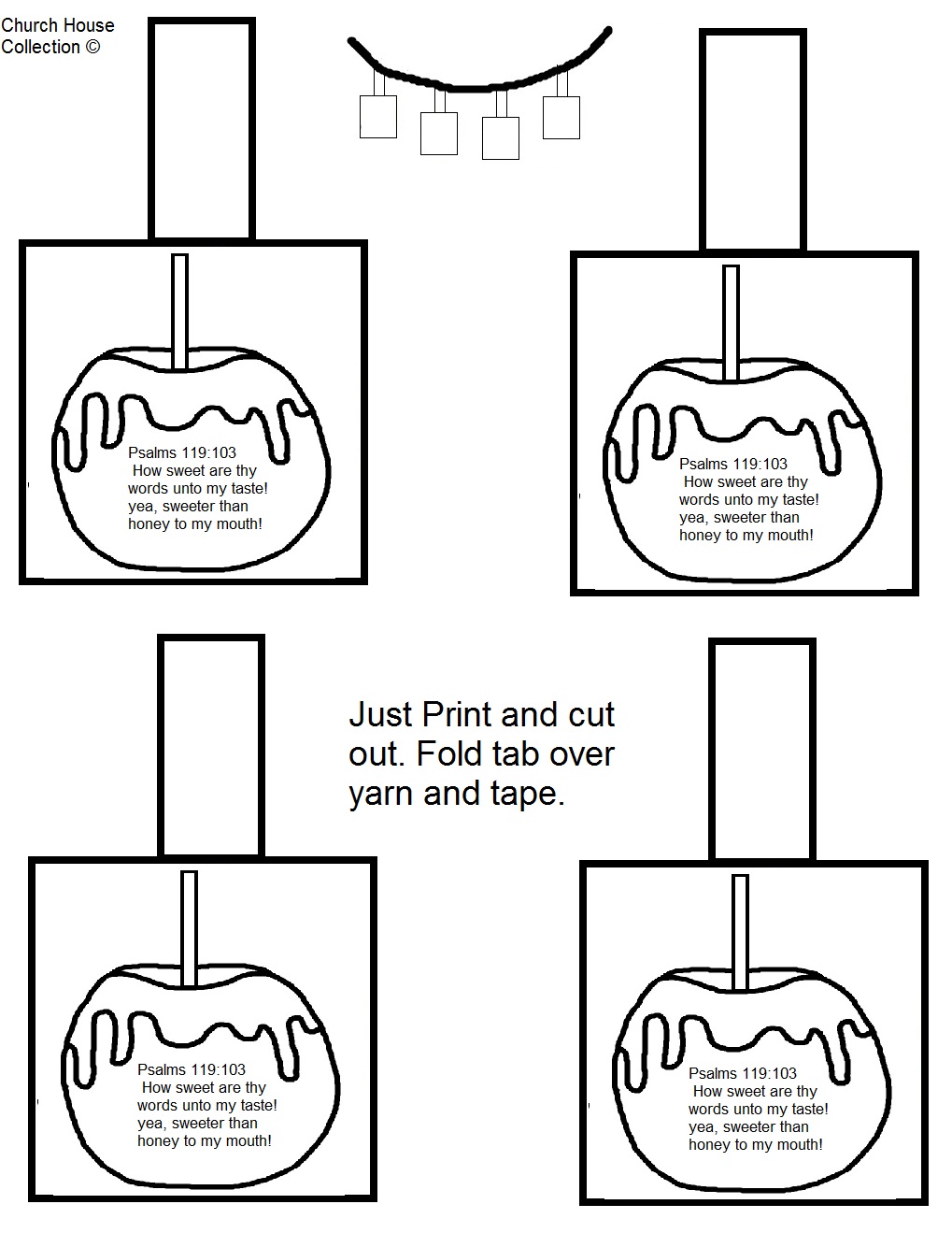 Candy Apple Printable Necklace